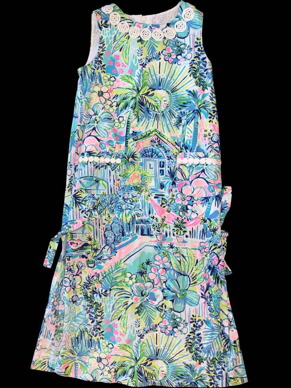 Lilly Pulitzer Girls Little Lilly Classic Maxi Dress in Lilly’s House Size 5